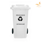 Thùng rác y tế 120l, 240l màu trắng