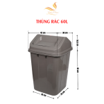 thùng rác chân đạp 60l