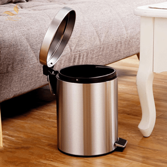 Ứng dụng của thùng rác inox Sóng Vàng trong các không gian