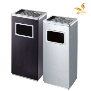 thùng rác inox gạt tàn vuông A34-B