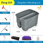 Xô đựng dụng cụ lau kính 2 ngăn, hàng nhập khẩu cao cấp ChaoBao